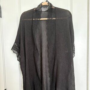Black Lace Kimono,  One Size